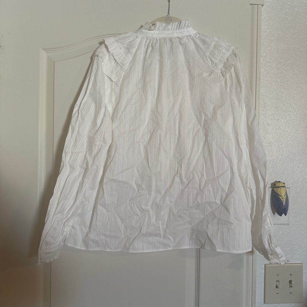 White Ruffled Blouse - Picture 5 of 7